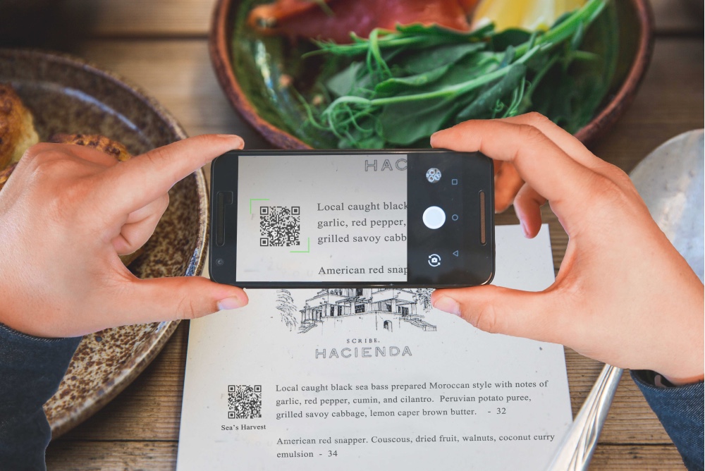 Active menu phone QR codes